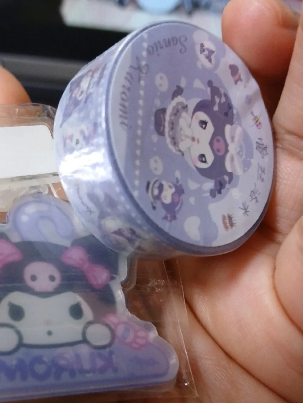 Kuromi Themed Sticker & Washi Tape - Purple